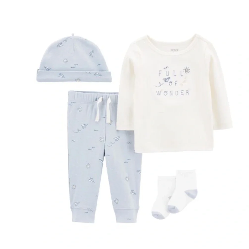 NWT Carter's Baby Boy 4 Piece Set Size 3M Baby Shower Gift